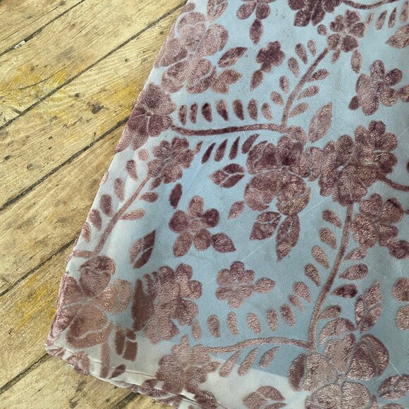 Vintage Y2K Velvet Floral Slip Dress - Picture 4 of 5